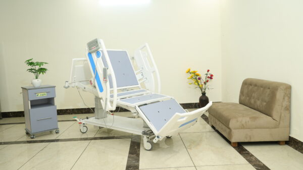 Evalia 4000 – Ultimate ICU Bed with Chair Position Advanced and Reliable Critical Care